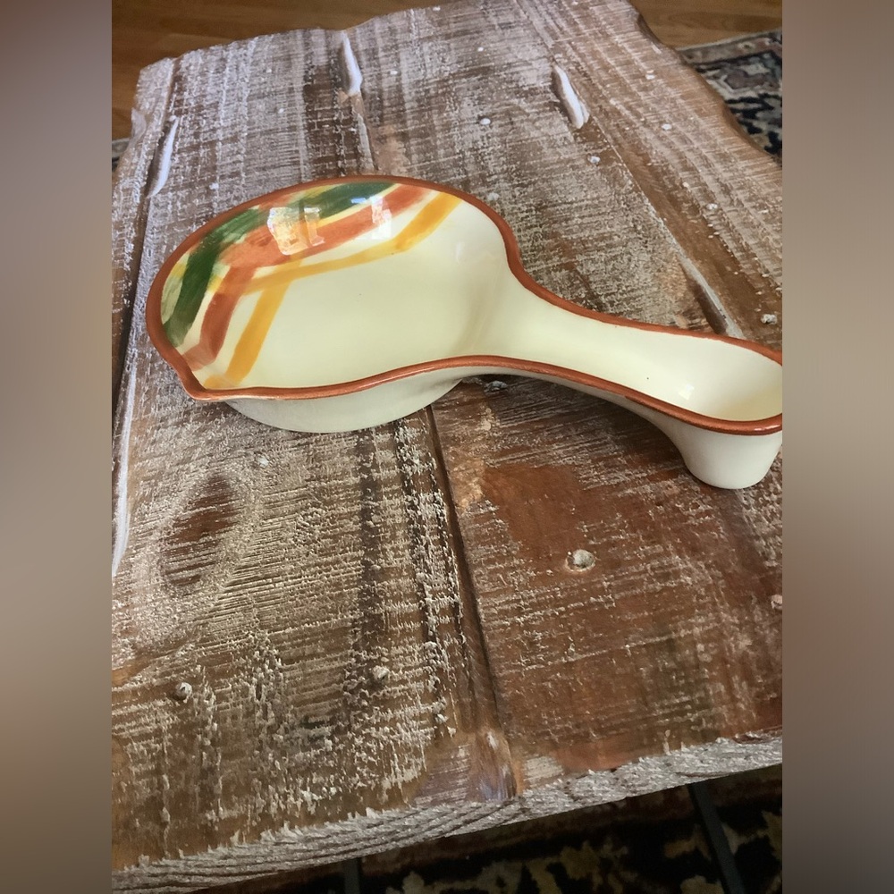 Vintage Vernonware Homespun Farmhouse Dinnerware Spoon Rest Collectibles